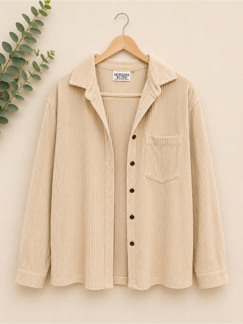 Montana Blues Women's Cream Corduroy Button-Down Shirt